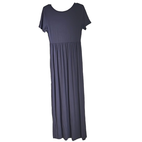 NWT GRECERELLE Short Sleeve Crewneck High Waist Casual Loose Long Dress - Picture 6 of 7